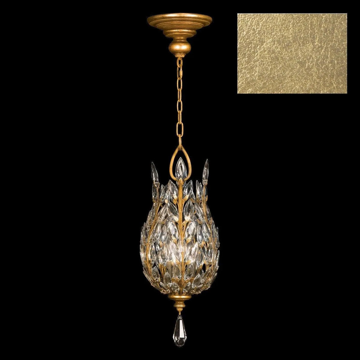 Fine Art Handcrafted Lighting - Crystal Laurel 11-Inch Three Light Lantern - 804640-SF3 | Montreal Lighting & Hardware