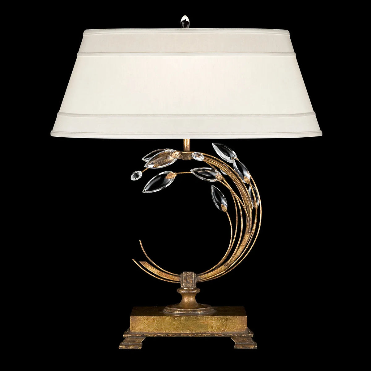 Fine Art Handcrafted Lighting - Crystal Laurel 31-Inch One Light Table Lamp - 771510-SF33 | Montreal Lighting & Hardware