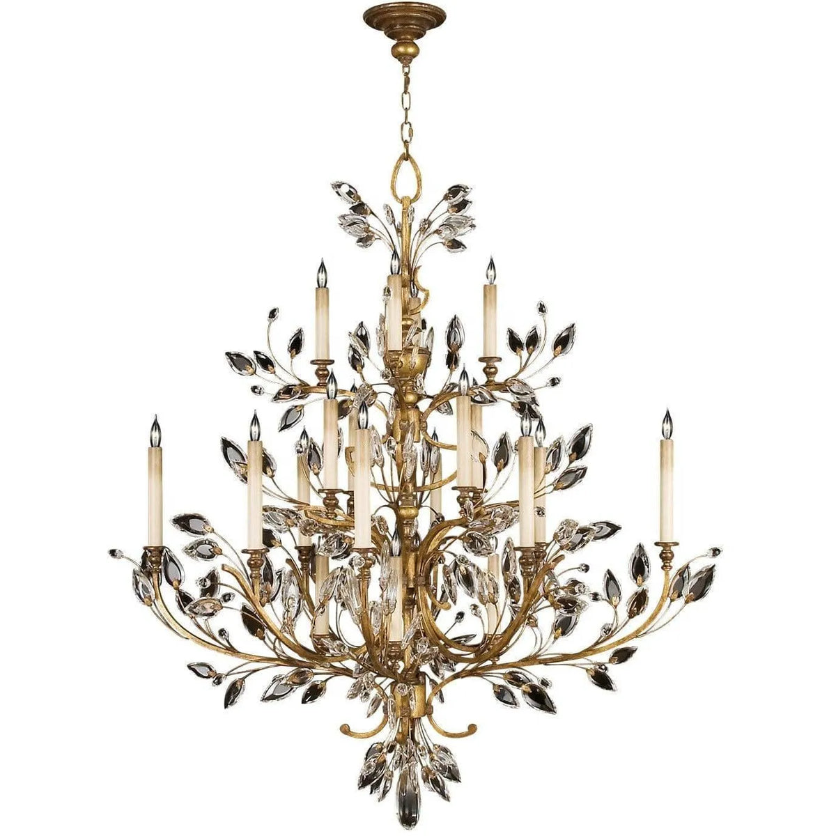 Fine Art Handcrafted Lighting - Crystal Laurel 57-Inch 20 Light Chandelier - 774440ST | Montreal Lighting & Hardware