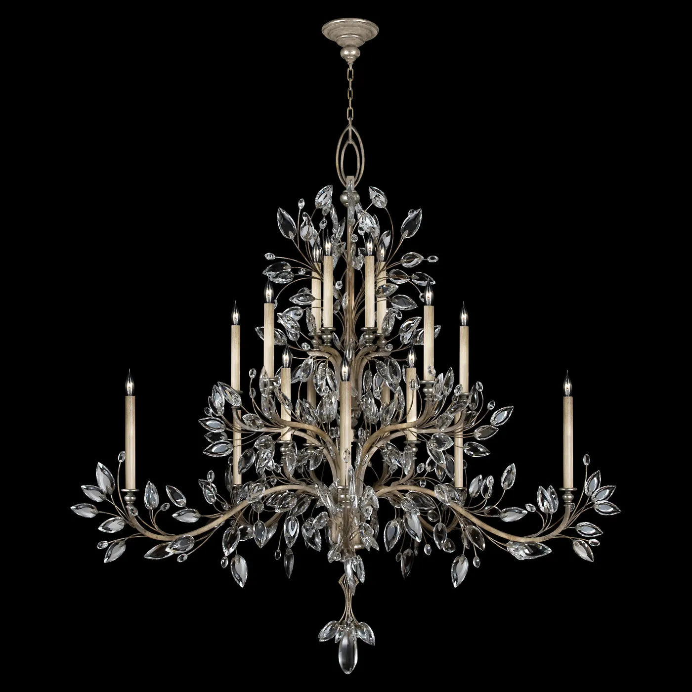 Fine Art Handcrafted Lighting - Crystal Laurel 75-Inch 20 Light Chandelier - 771240-SF3 | Montreal Lighting & Hardware