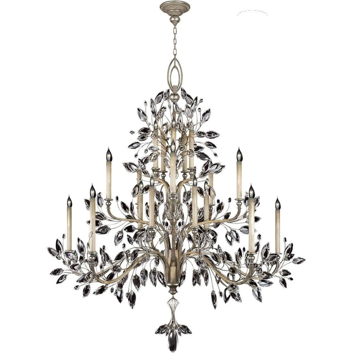 Fine Art Handcrafted Lighting - Crystal Laurel 75-Inch 20 Light Chandelier - 771240ST | Montreal Lighting & Hardware