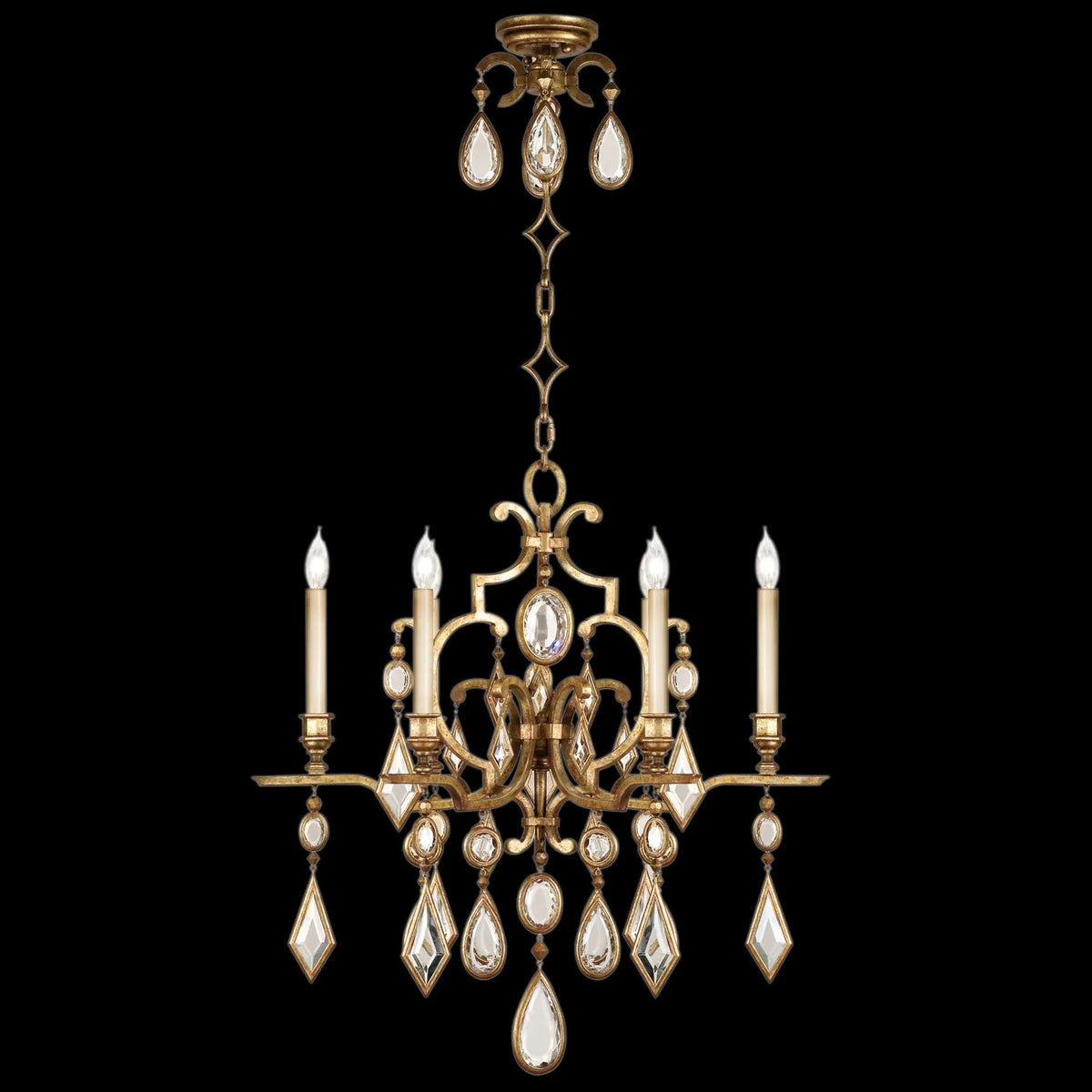 Fine Art Handcrafted Lighting - Encased Gems 29-Inch Six Light Chandelier - 718240-1ST | Montreal Lighting & Hardware