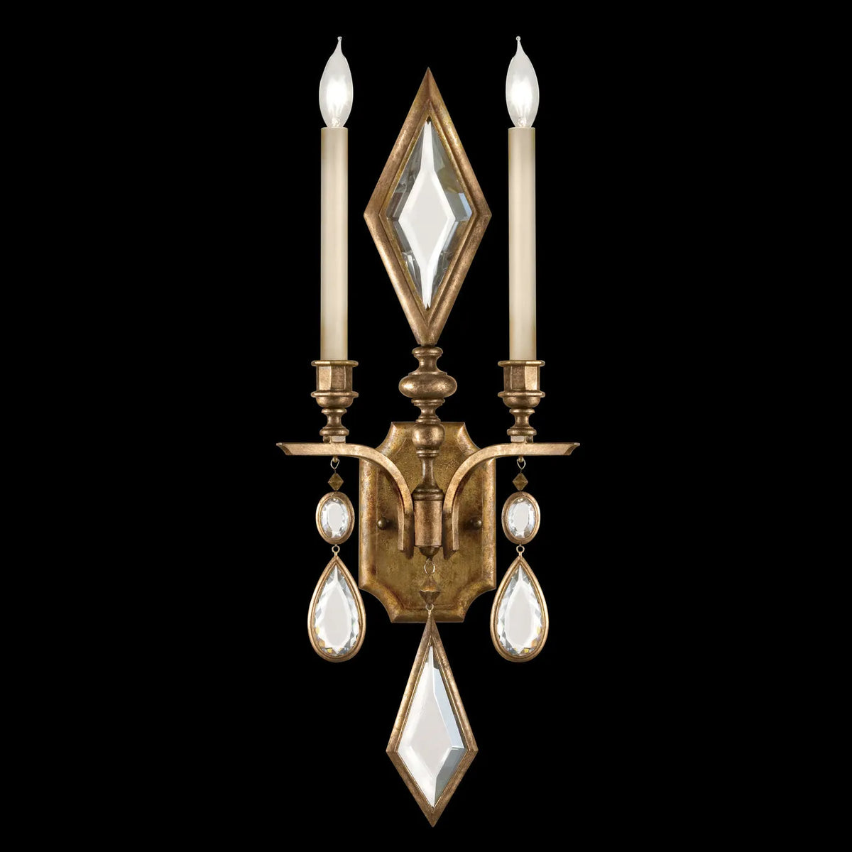 Fine Art Handcrafted Lighting - Encased Gems 29-Inch Two Light Wall Sconce - 718150-1ST | Montreal Lighting & Hardware