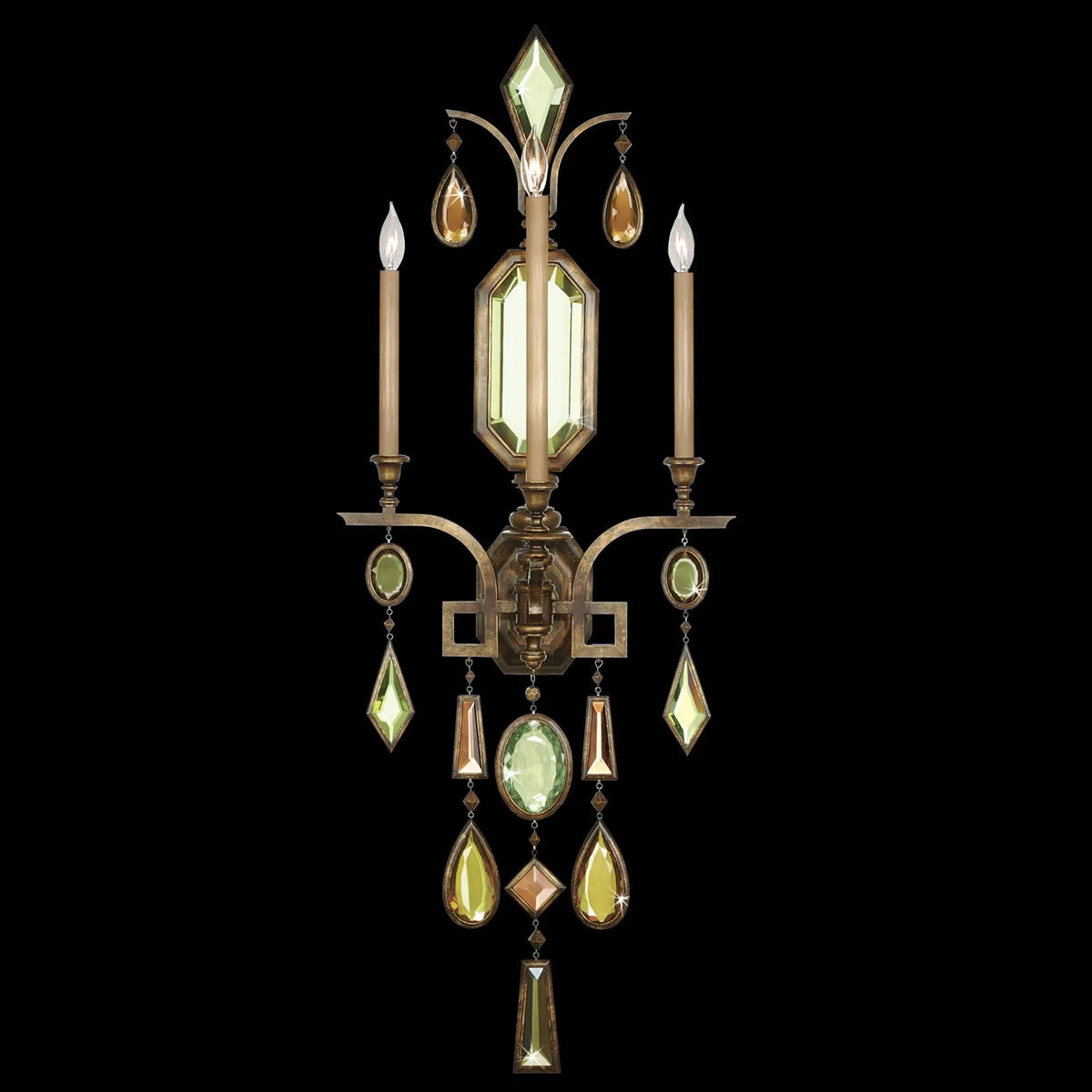 Fine Art Handcrafted Lighting - Encased Gems 49-Inch Three Light Wall Sconce - 710450-1ST | Montreal Lighting & Hardware