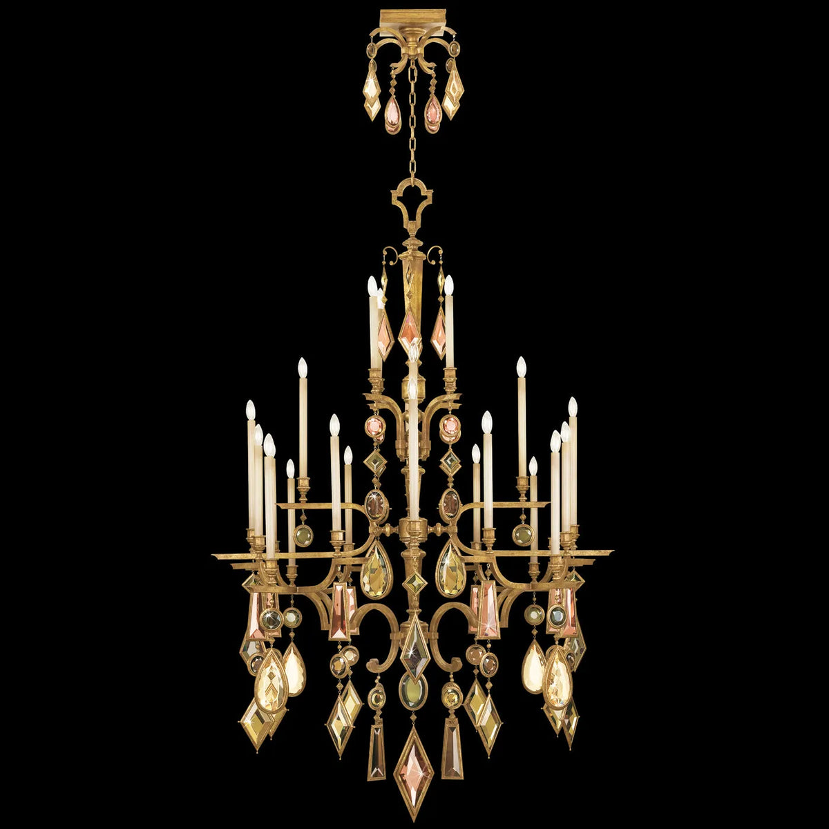 Fine Art Handcrafted Lighting - Encased Gems 53-Inch 24 Light Chandelier - 709440-1ST | Montreal Lighting & Hardware