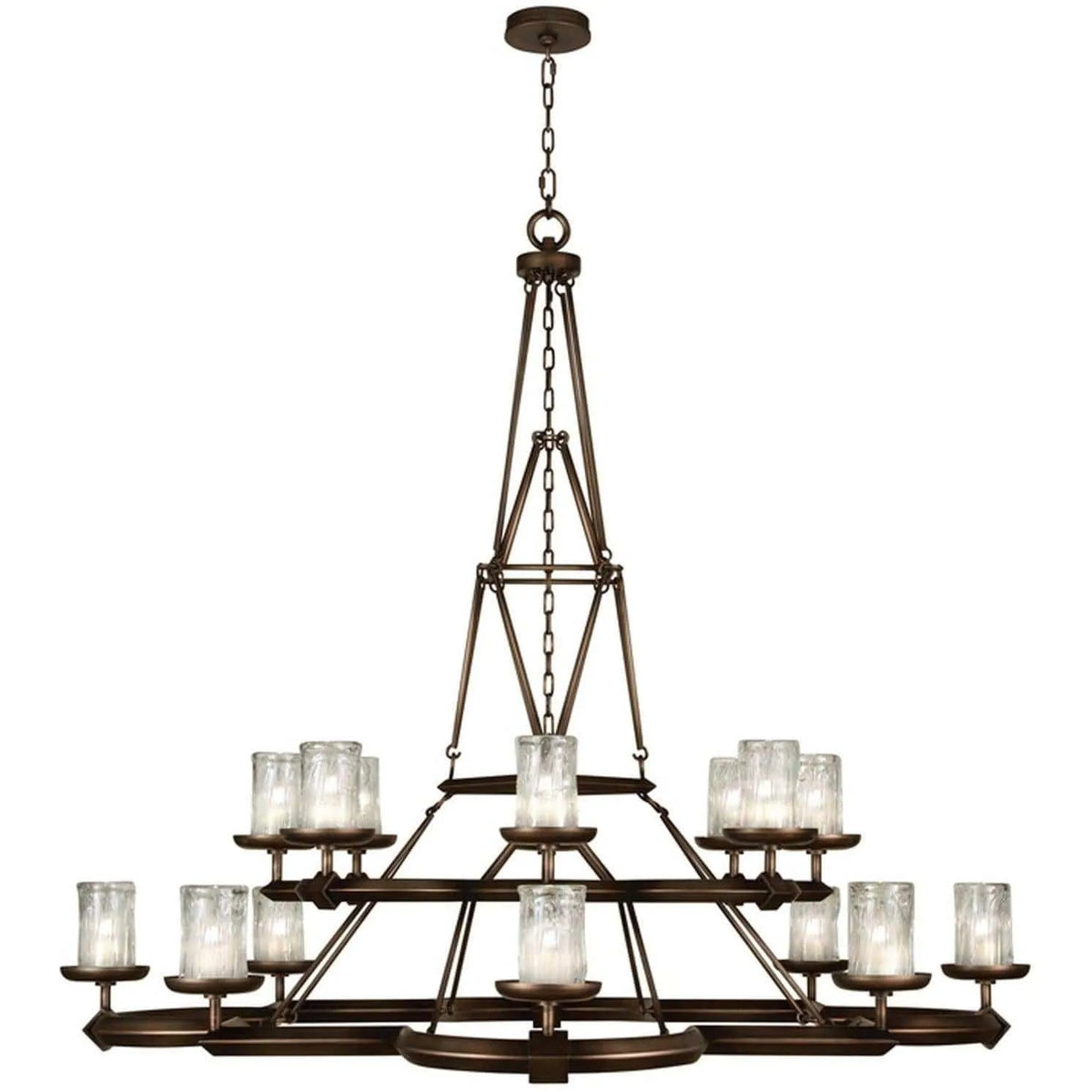 Fine Art Handcrafted Lighting - Liaison 58-Inch 16 Light Chandelier - 860540ST | Montreal Lighting & Hardware