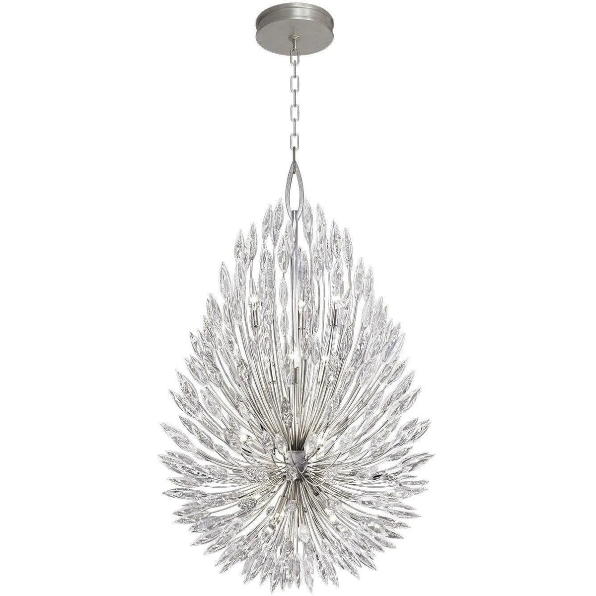 Fine Art Handcrafted Lighting - Lily Buds 33-Inch 12 Light Pendant - 883940ST | Montreal Lighting & Hardware