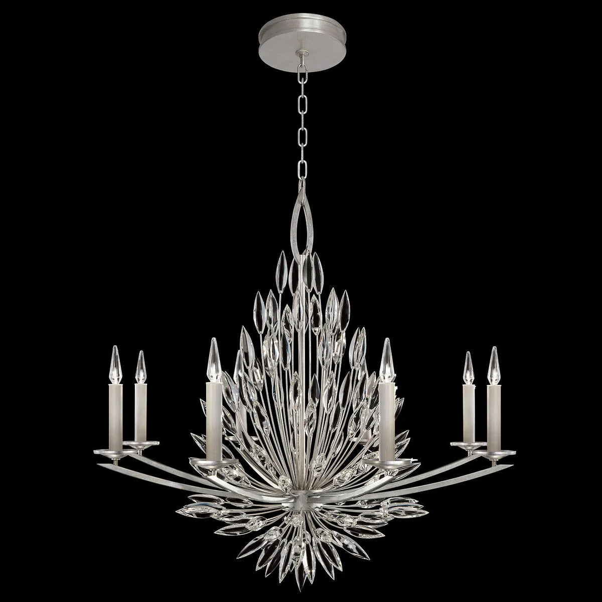 Fine Art Handcrafted Lighting - Lily Buds 41-Inch Eight Light Chandelier - 881240-1ST | Montreal Lighting & Hardware