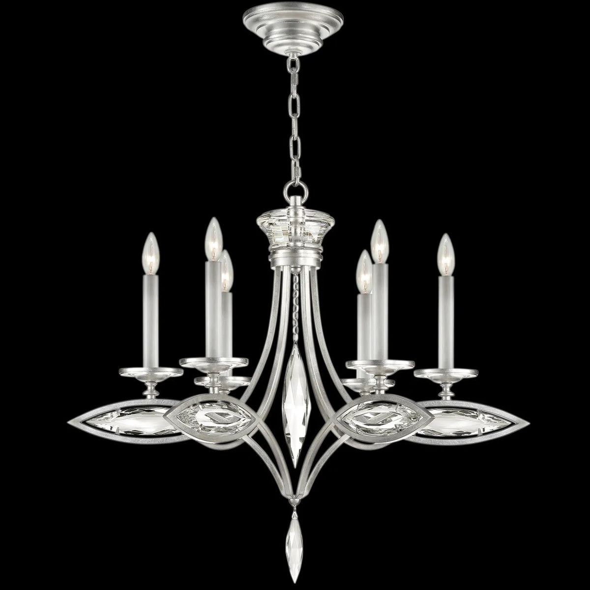 Fine Art Handcrafted Lighting - Marquise 29-Inch Six Light Chandelier - 843540-12ST | Montreal Lighting & Hardware