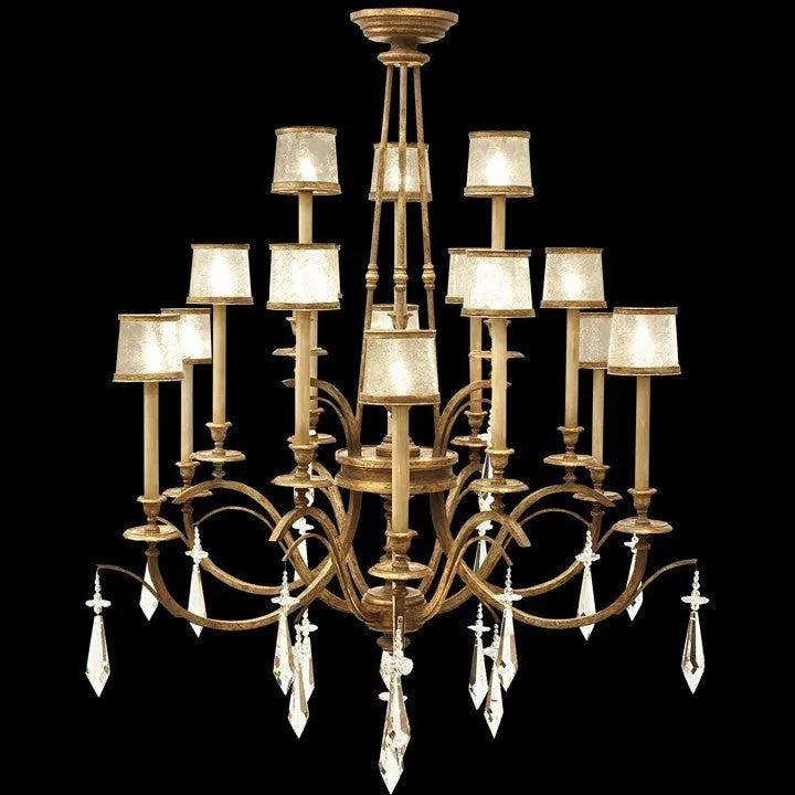 Fine Art Handcrafted Lighting - Monte Carlo 58-Inch 15 Light Chandelier - 567740ST | Montreal Lighting & Hardware