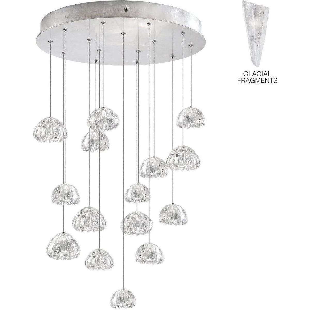 Fine Art Handcrafted Lighting - Natural Inspirations 21-Inch 15 Light Pendant - 853140-108LD | Montreal Lighting & Hardware