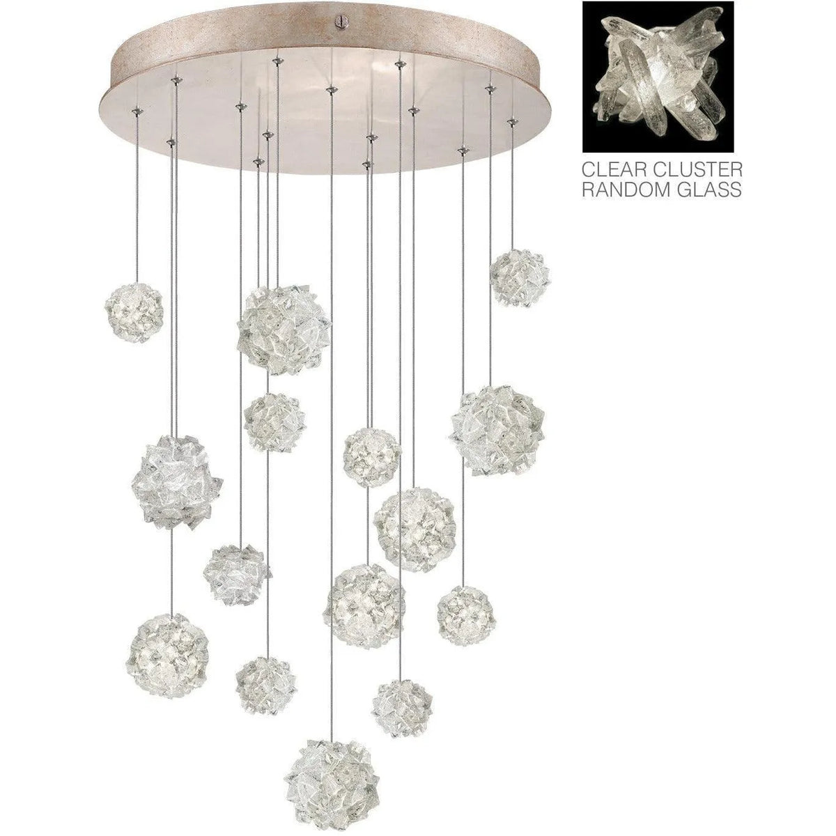 Fine Art Handcrafted Lighting - Natural Inspirations 21-Inch 15 Light Pendant - 853140-202LD | Montreal Lighting & Hardware