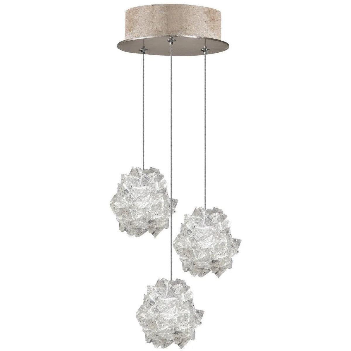 Fine Art Handcrafted Lighting - Natural Inspirations 9-Inch Three Light Pendant - 852340-204LD | Montreal Lighting & Hardware