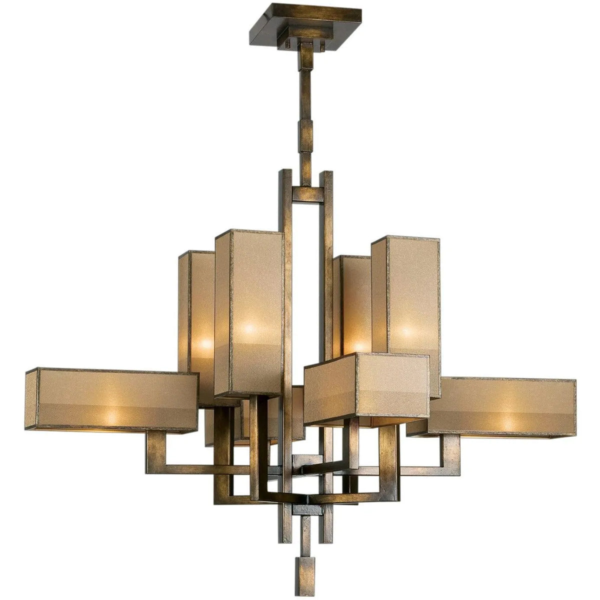 Fine Art Handcrafted Lighting - Perspectives 42-Inch Eight Light Chandelier - 733840ST | Montreal Lighting & Hardware