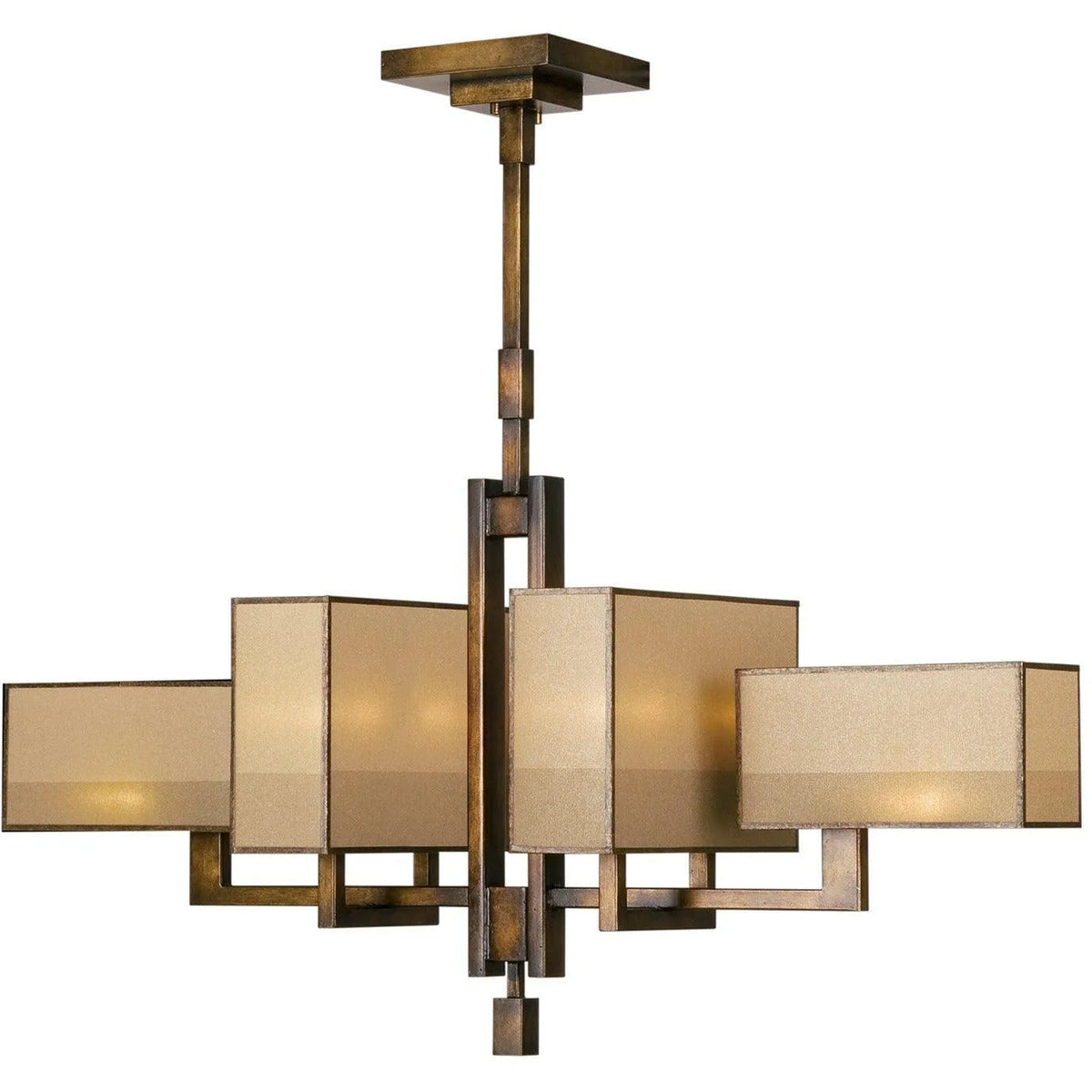 Fine Art Handcrafted Lighting - Perspectives 42-Inch Six Light Chandelier - 734040ST | Montreal Lighting & Hardware