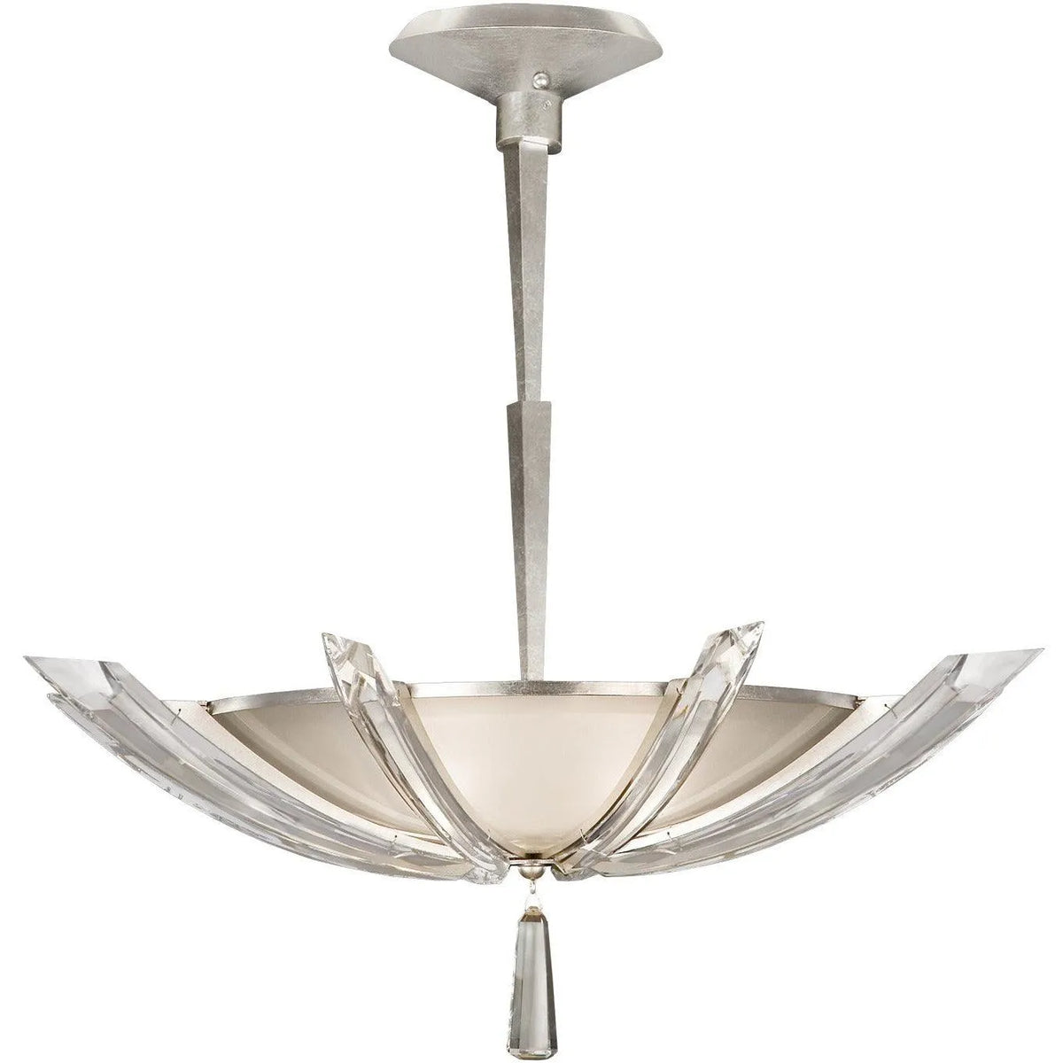 Fine Art Handcrafted Lighting - Vol de Cristal 28-Inch Three Light Pendant - 799040ST | Montreal Lighting & Hardware