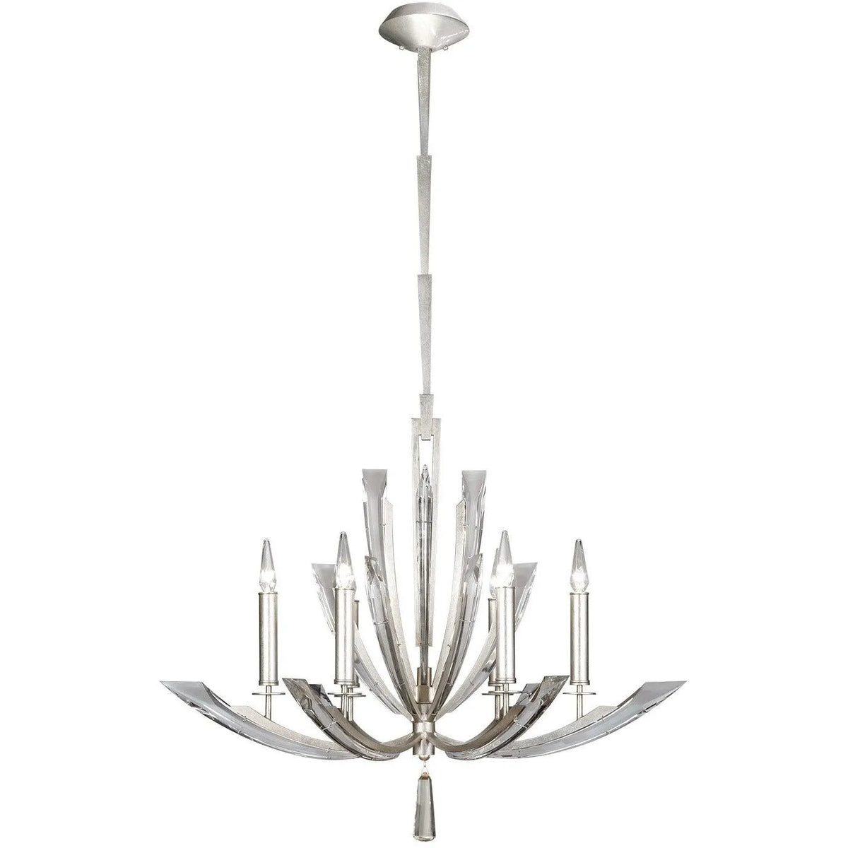 Fine Art Handcrafted Lighting - Vol de Cristal 36-Inch Six Light Chandelier - 798040ST | Montreal Lighting & Hardware