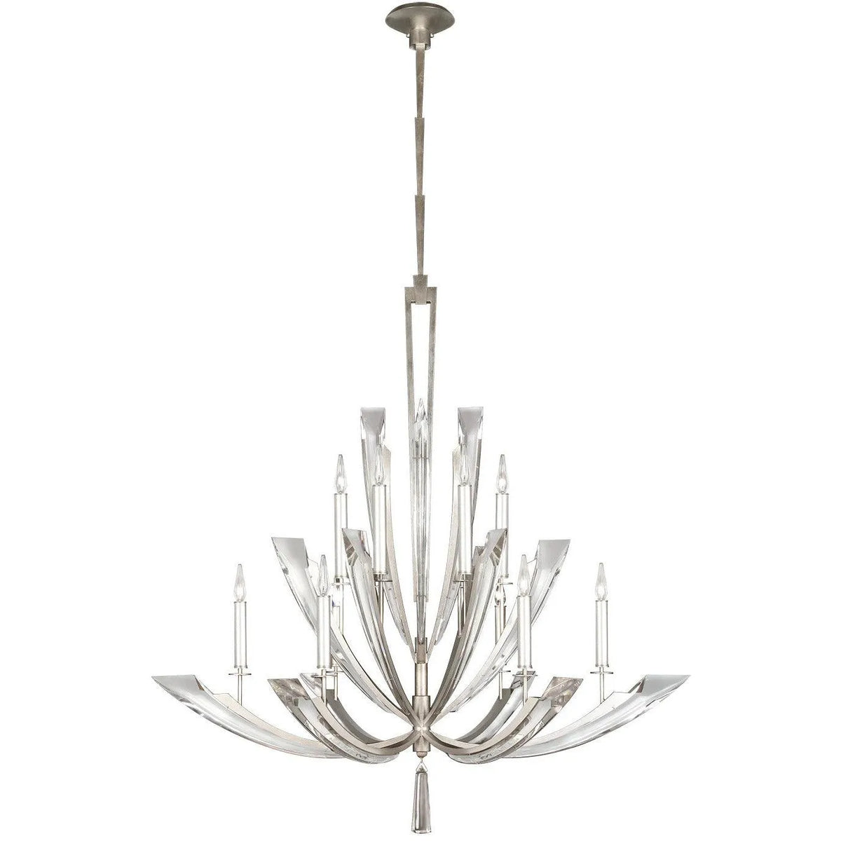 Fine Art Handcrafted Lighting - Vol de Cristal 54-Inch 12 Light Chandelier - 789840ST | Montreal Lighting & Hardware