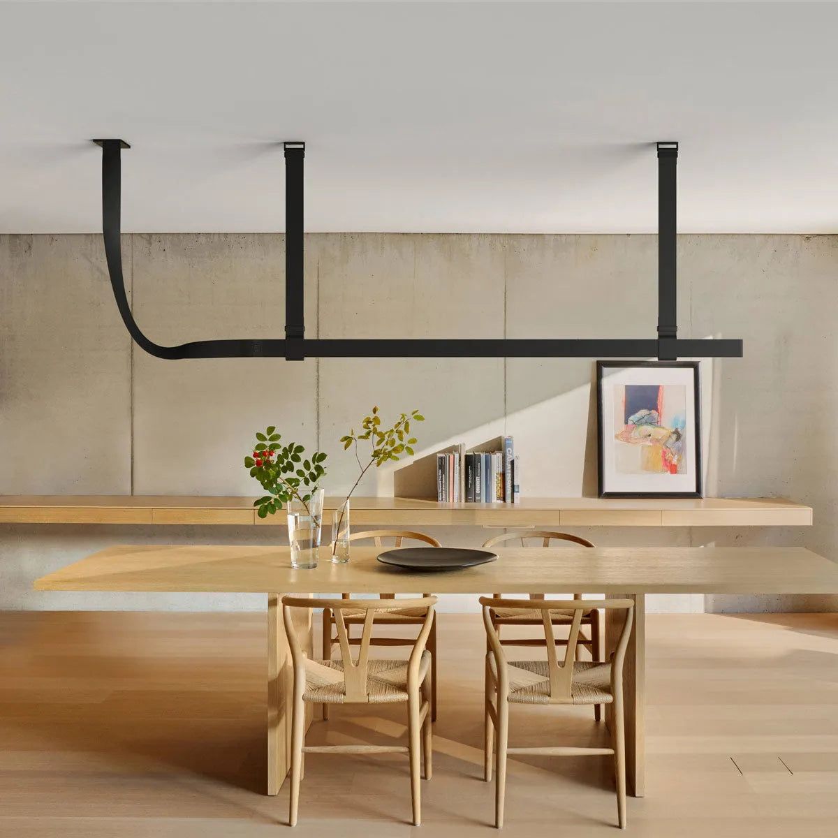 Flos - Belt Leather Wrapped Linear Pendant Light - 03.8530.14.CB | Montreal Lighting & Hardware