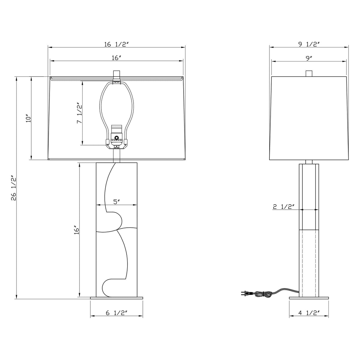 Flow Decor - Annette Table Lamp - 4633-OWC | Montreal Lighting & Hardware