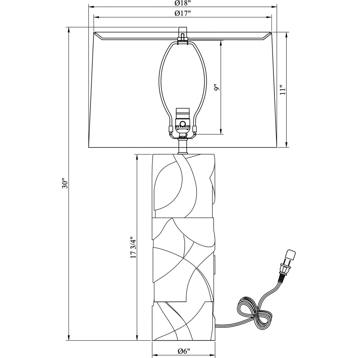 Flow Decor - Atlas Table Lamp - 4632-OWL | Montreal Lighting & Hardware