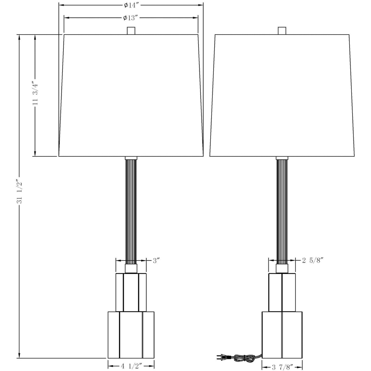 Flow Decor - Breton Table Lamp - 4409 | Montreal Lighting & Hardware