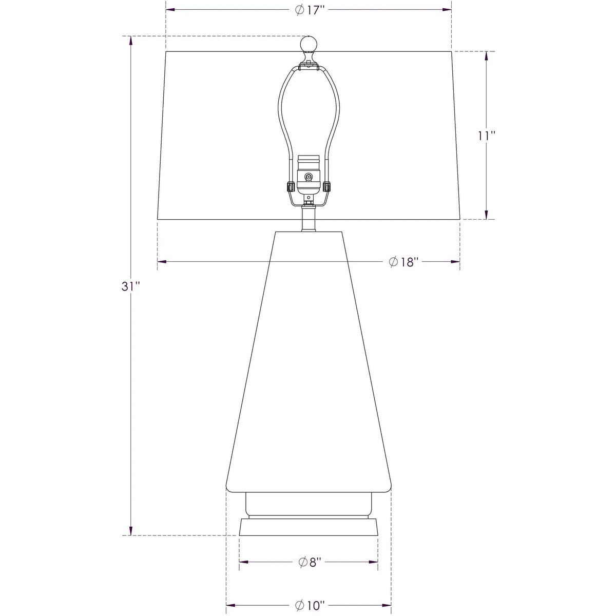 Flow Decor - Bronte Table Lamp - 4033 | Montreal Lighting & Hardware