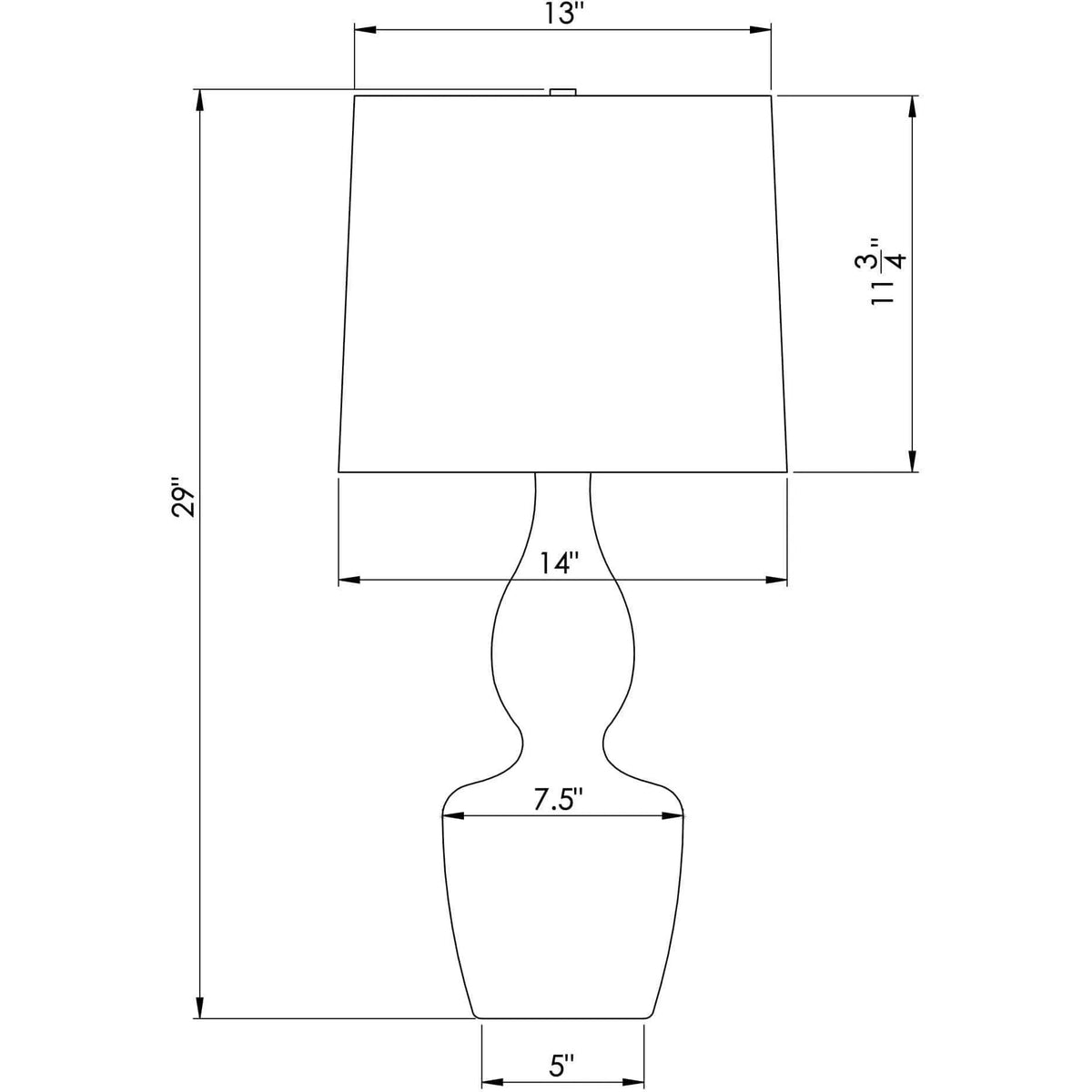 Flow Decor - Claire Table Lamp - 4352 | Montreal Lighting & Hardware