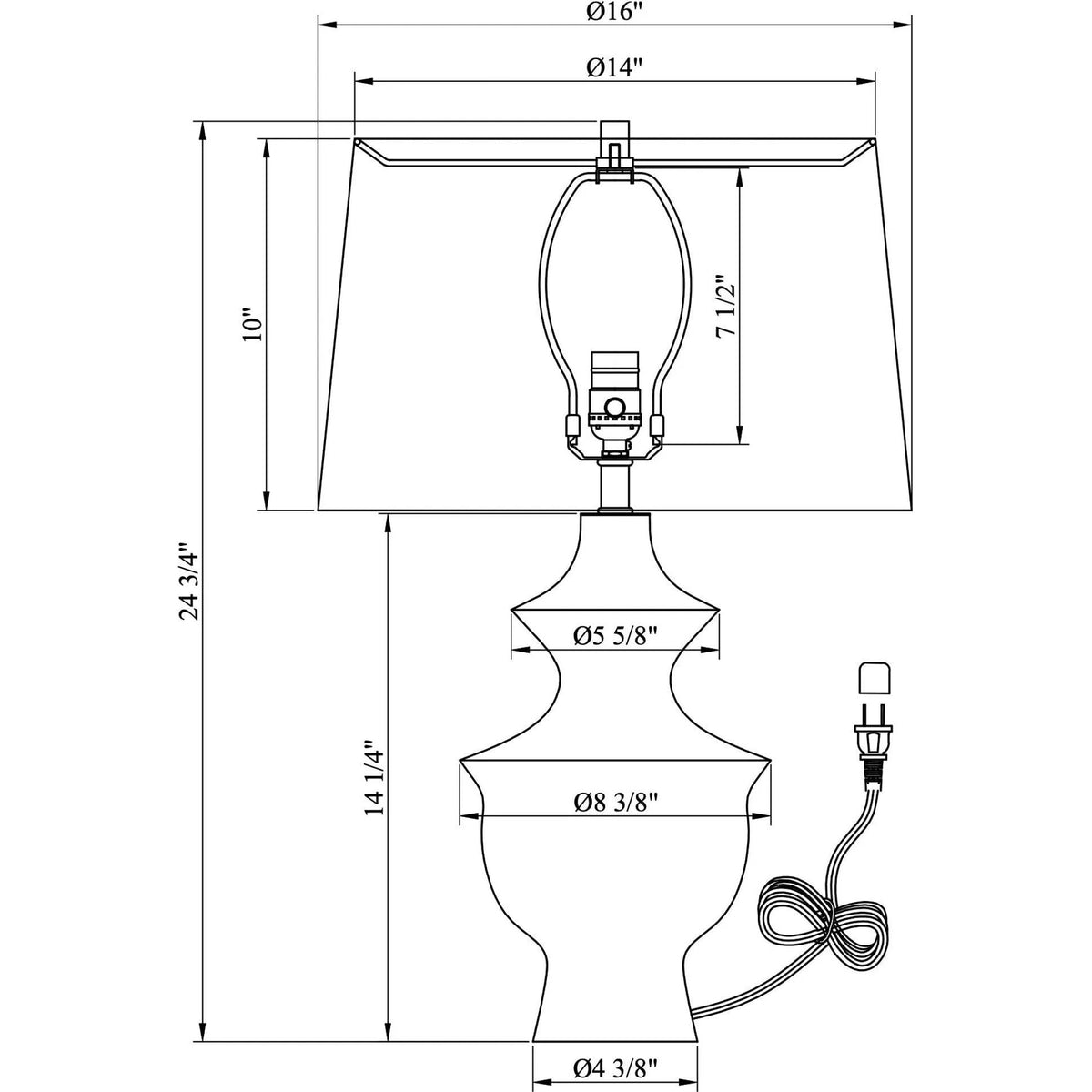 Flow Decor - Crescent Table Lamp - 4611-OWL | Montreal Lighting & Hardware