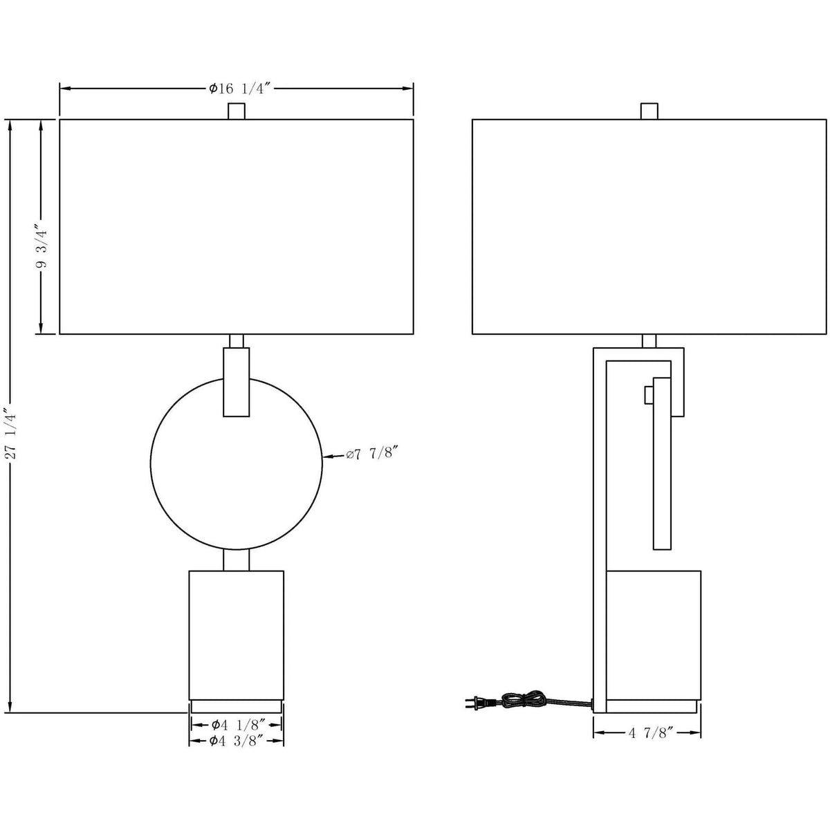 Flow Decor - Davis Table Lamp - 3758 | Montreal Lighting & Hardware