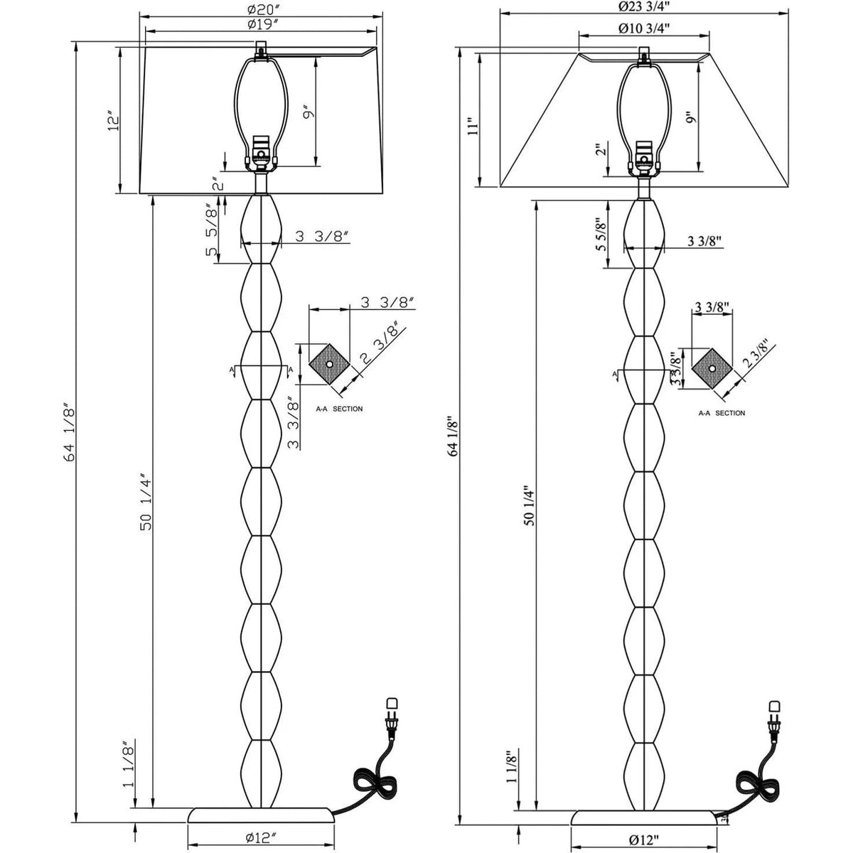 Flow Decor - Manor Floor Lamp - 4617-OWL | Montreal Lighting & Hardware