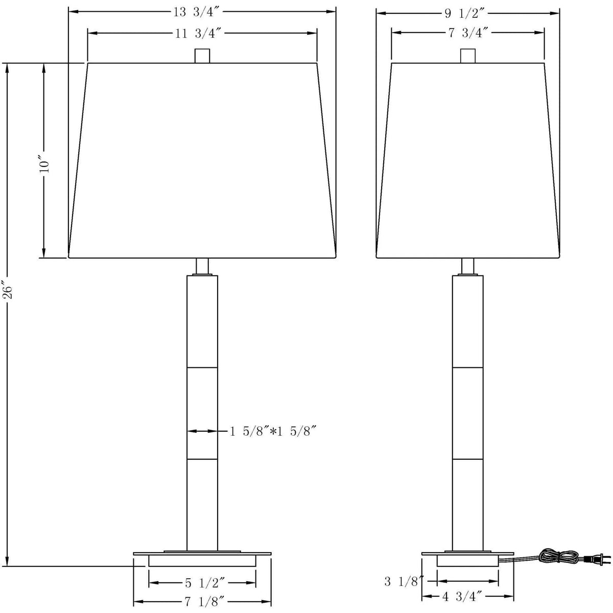 Flow Decor - Moreno Table Lamp - 3156 | Montreal Lighting & Hardware