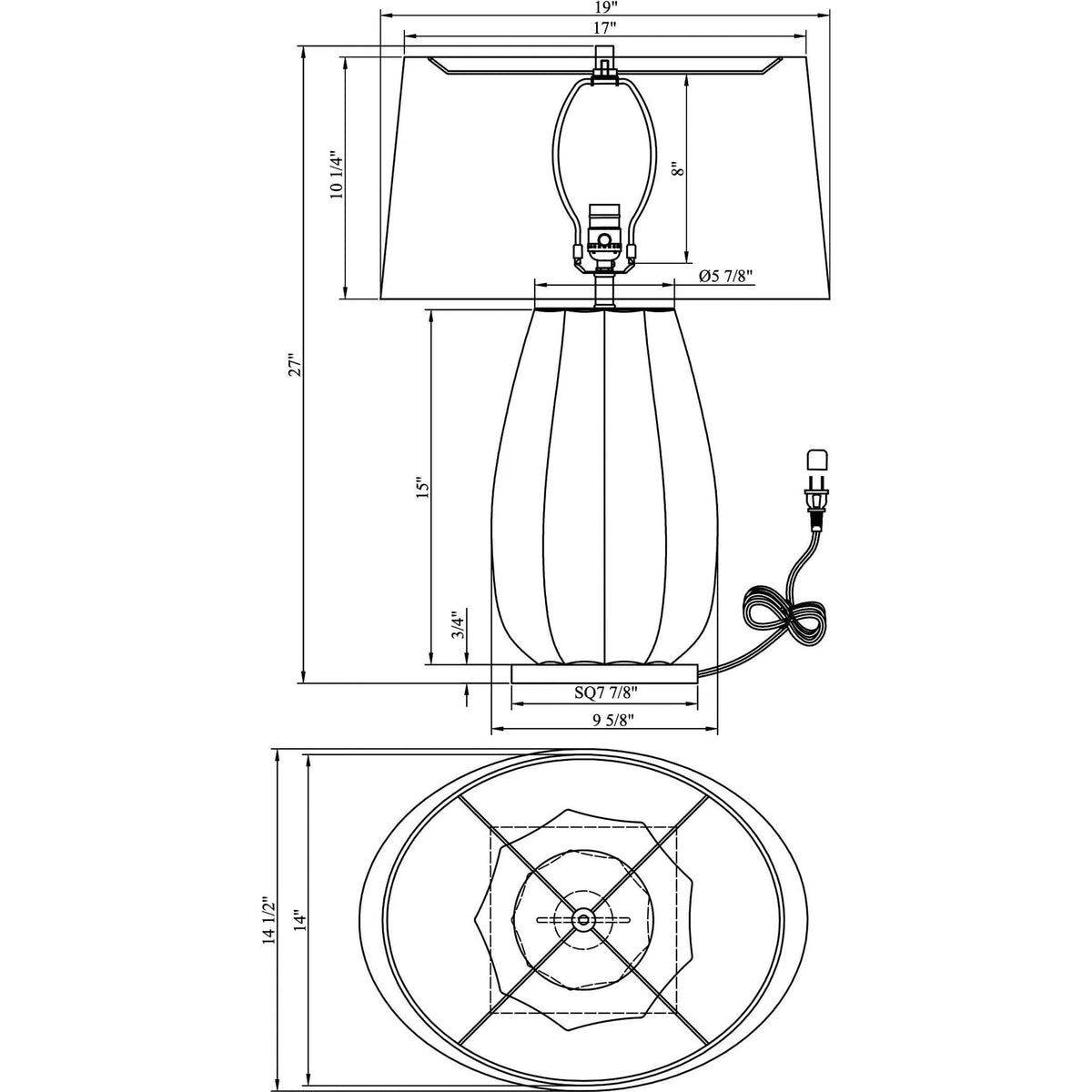 Flow Decor - Nadia Table Lamp - 4619-OWL | Montreal Lighting & Hardware