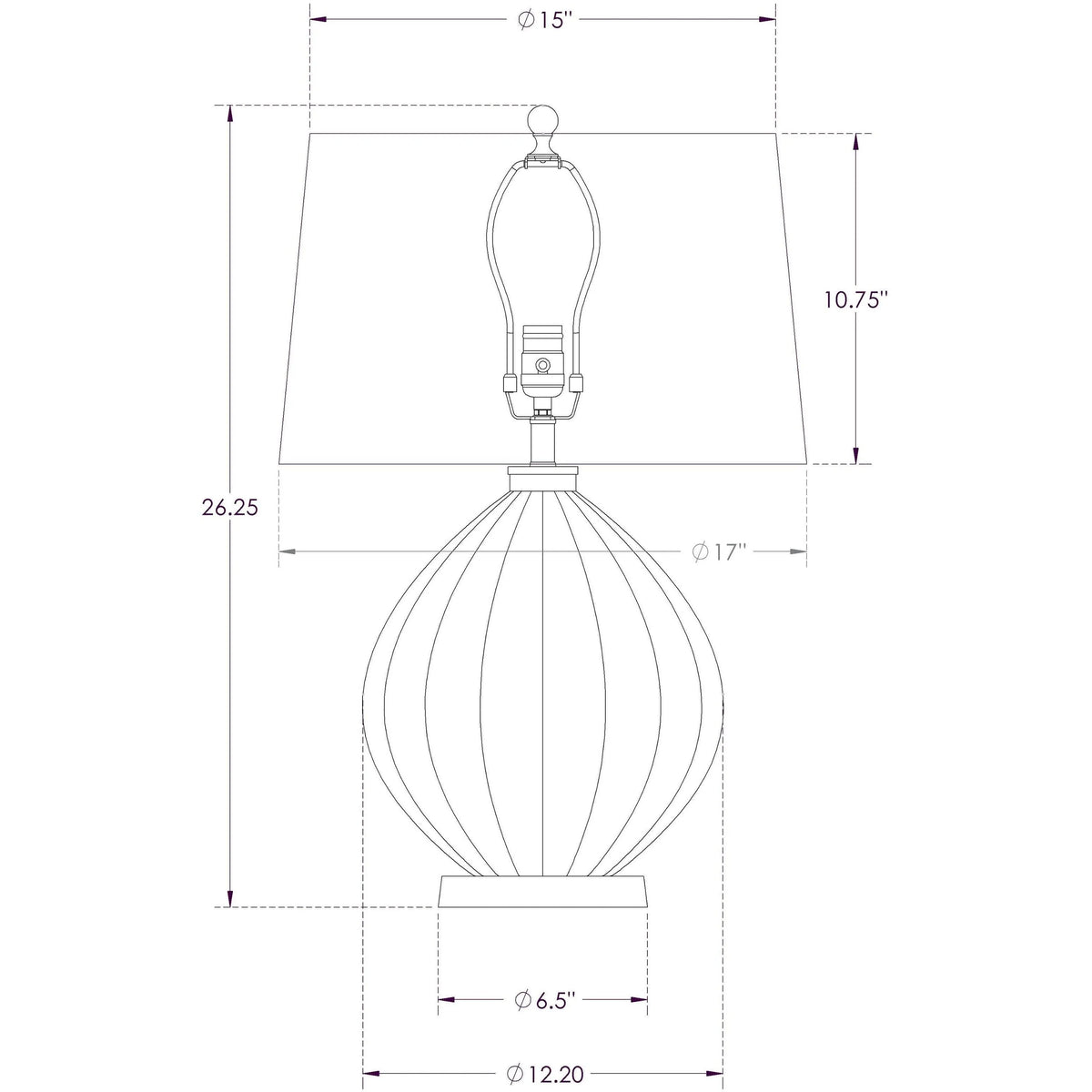 Flow Decor - Shelley Table Lamp - 4032 | Montreal Lighting & Hardware