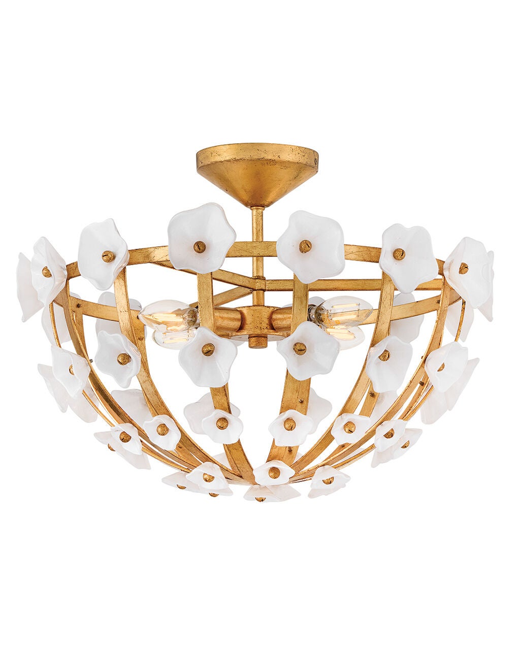 Fredrick Ramond Canada - FR41633DA - LED Semi-Flush Mount - Azalea - Distressed Brass