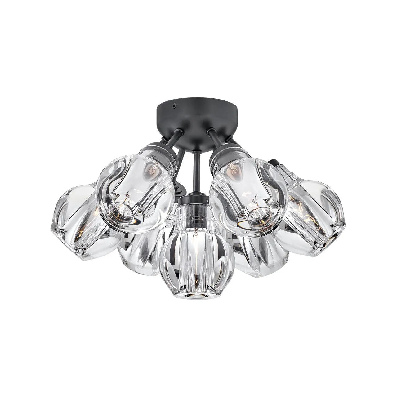 Fredrick Ramond - Elise LED Semi-Flush Mount - FR46951BLK | Montreal Lighting & Hardware