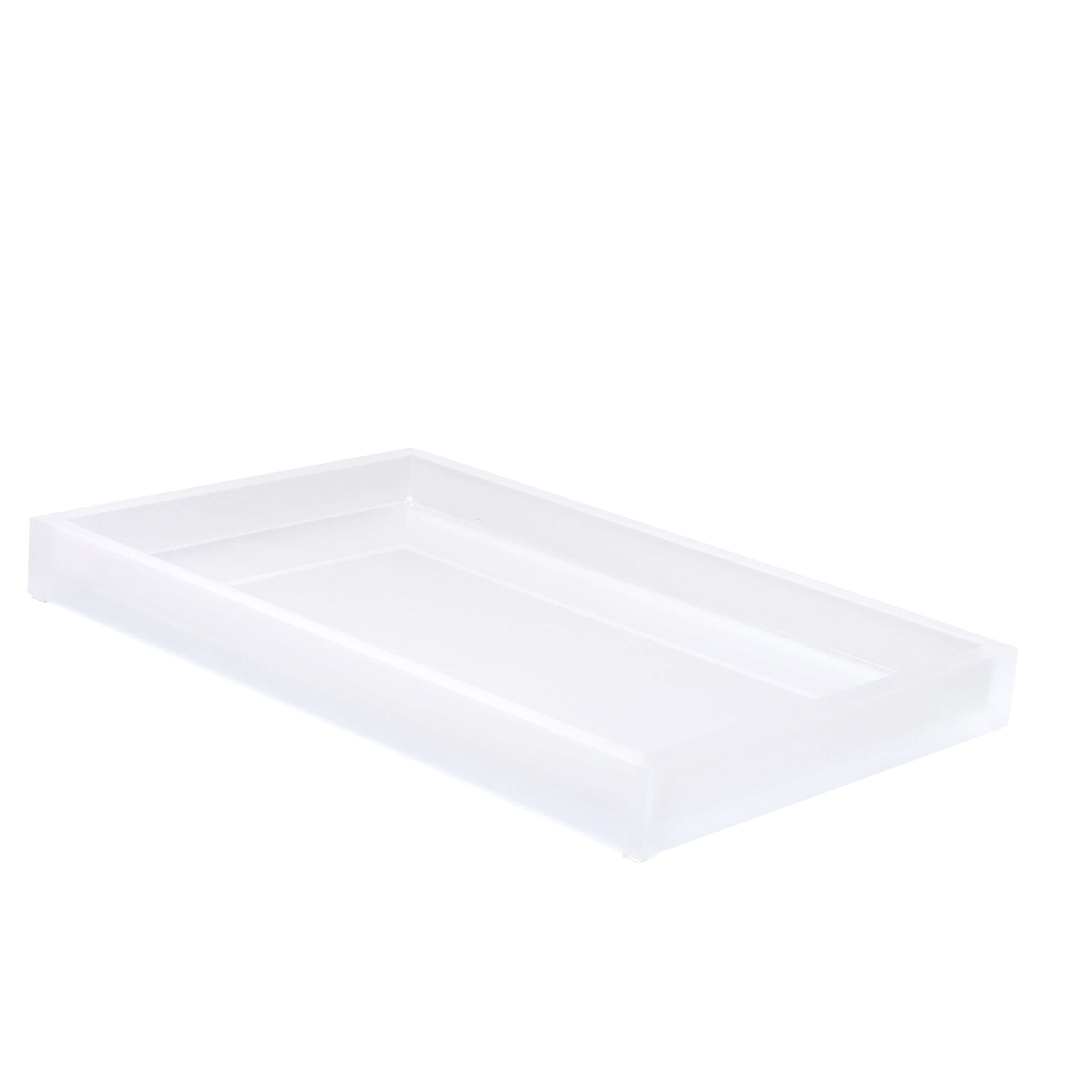 Mike + Ally - Ice Frosted Snow Large Vanity Tray - 31117 - White - 