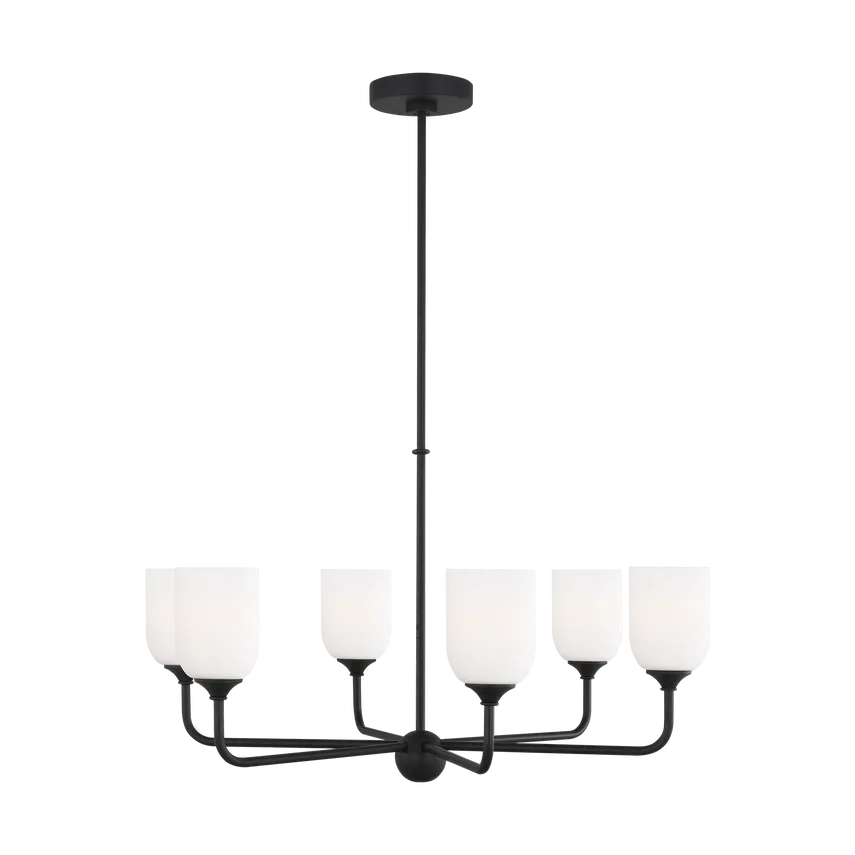 Generation Lighting - Emile Chandelier - GLC1096MBK | Montreal Lighting & Hardware