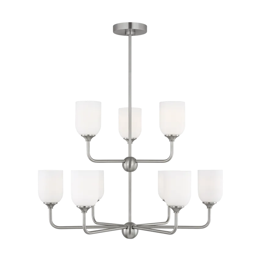 Generation Lighting - Emile Chandelier - GLC1109EN3/BS | Montreal Lighting & Hardware