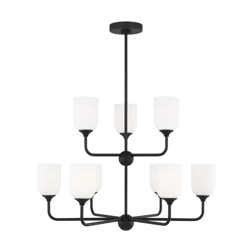 Generation Lighting - Emile Chandelier - GLC1109EN3/MBK | Montreal Lighting & Hardware