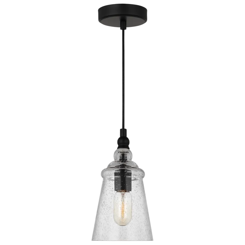 Generation Lighting - Loras Mini Pendant - P1449MBK | Montreal Lighting & Hardware