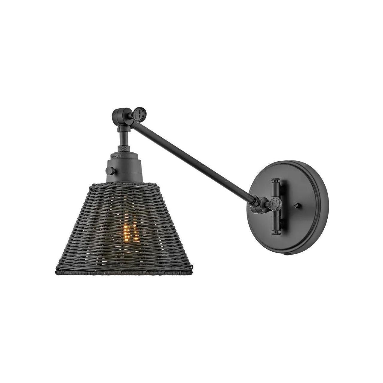 Hinkley Lighting - Arti 11-Inch Swing Arm Wall Light - 3690BK-BKT | Montreal Lighting & Hardware