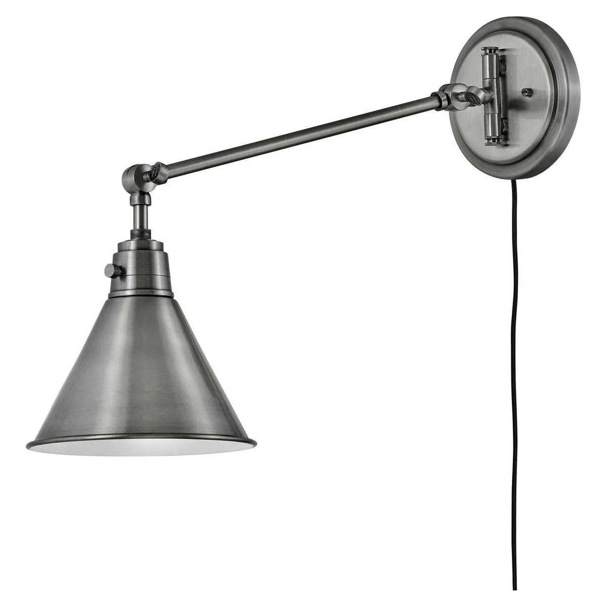 Hinkley Lighting - Arti 11-Inch Swing Arm Wall Light - 3690BK | Montreal Lighting & Hardware