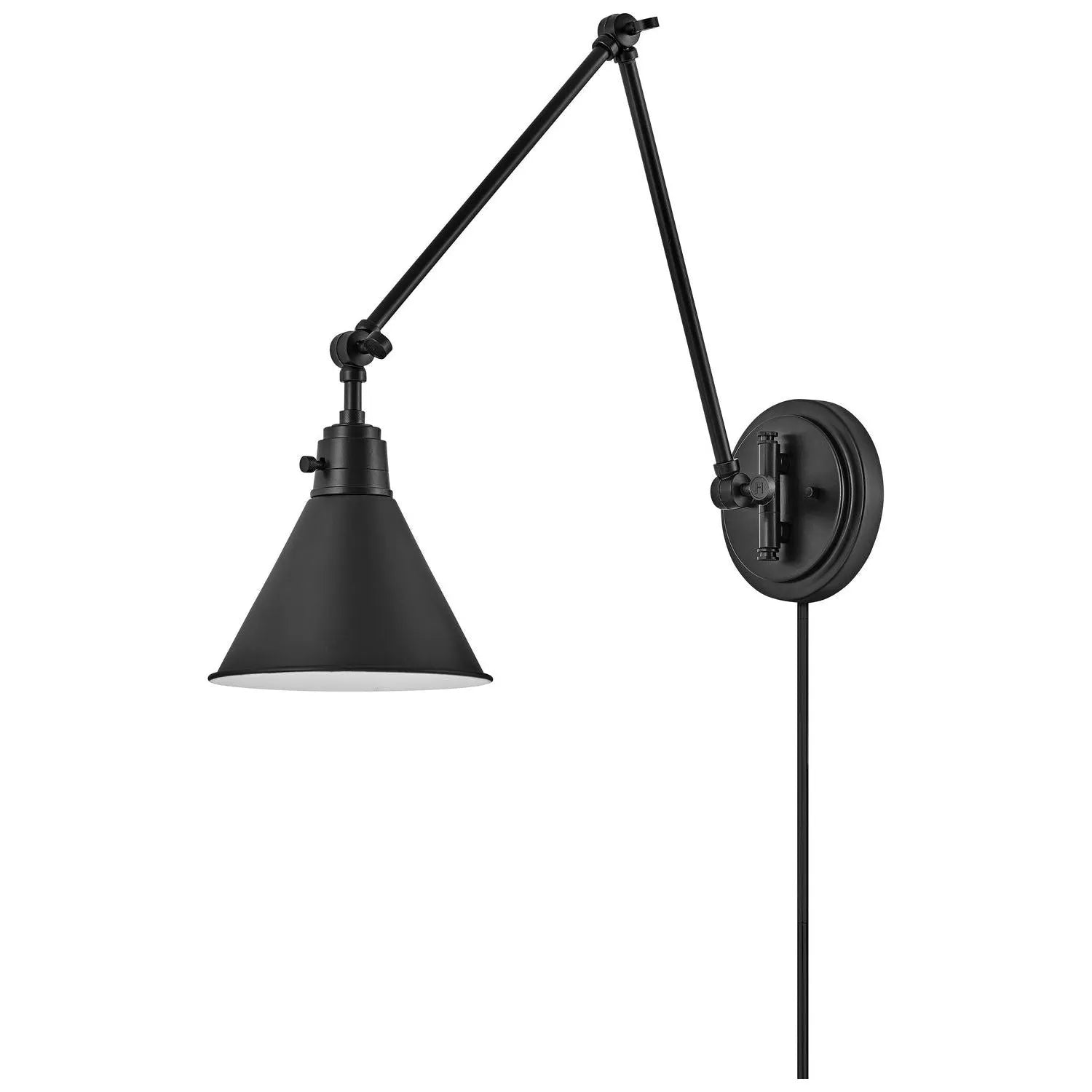 Hinkley Lighting - Arti 19-Inch Swing Arm Wall Light - 3692BK | Montreal Lighting & Hardware