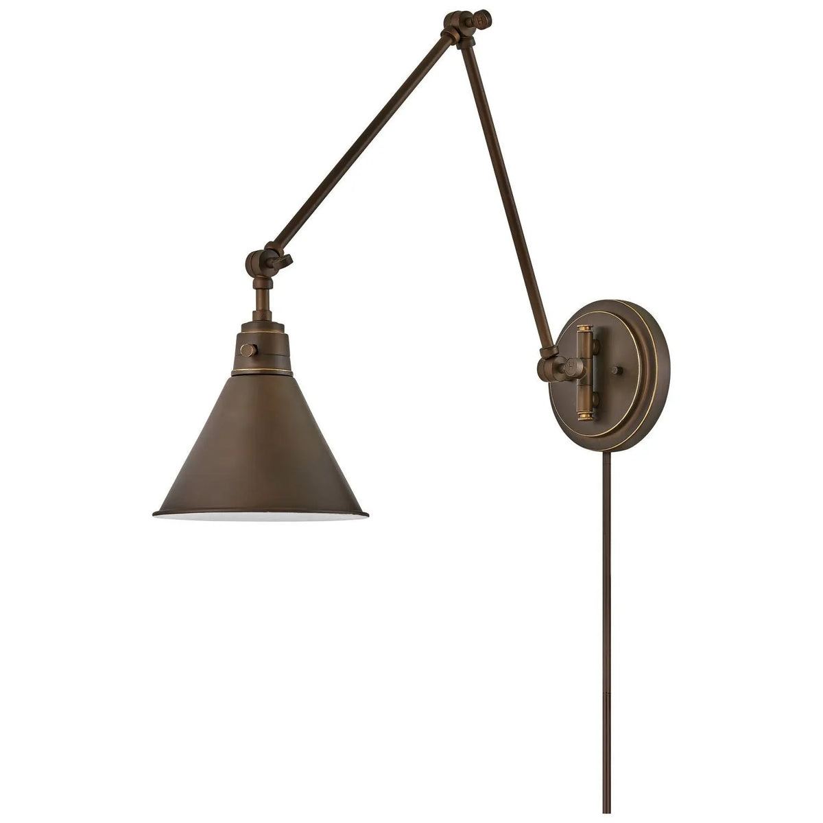 Hinkley Lighting - Arti 19-Inch Swing Arm Wall Light - 3692BK | Montreal Lighting & Hardware