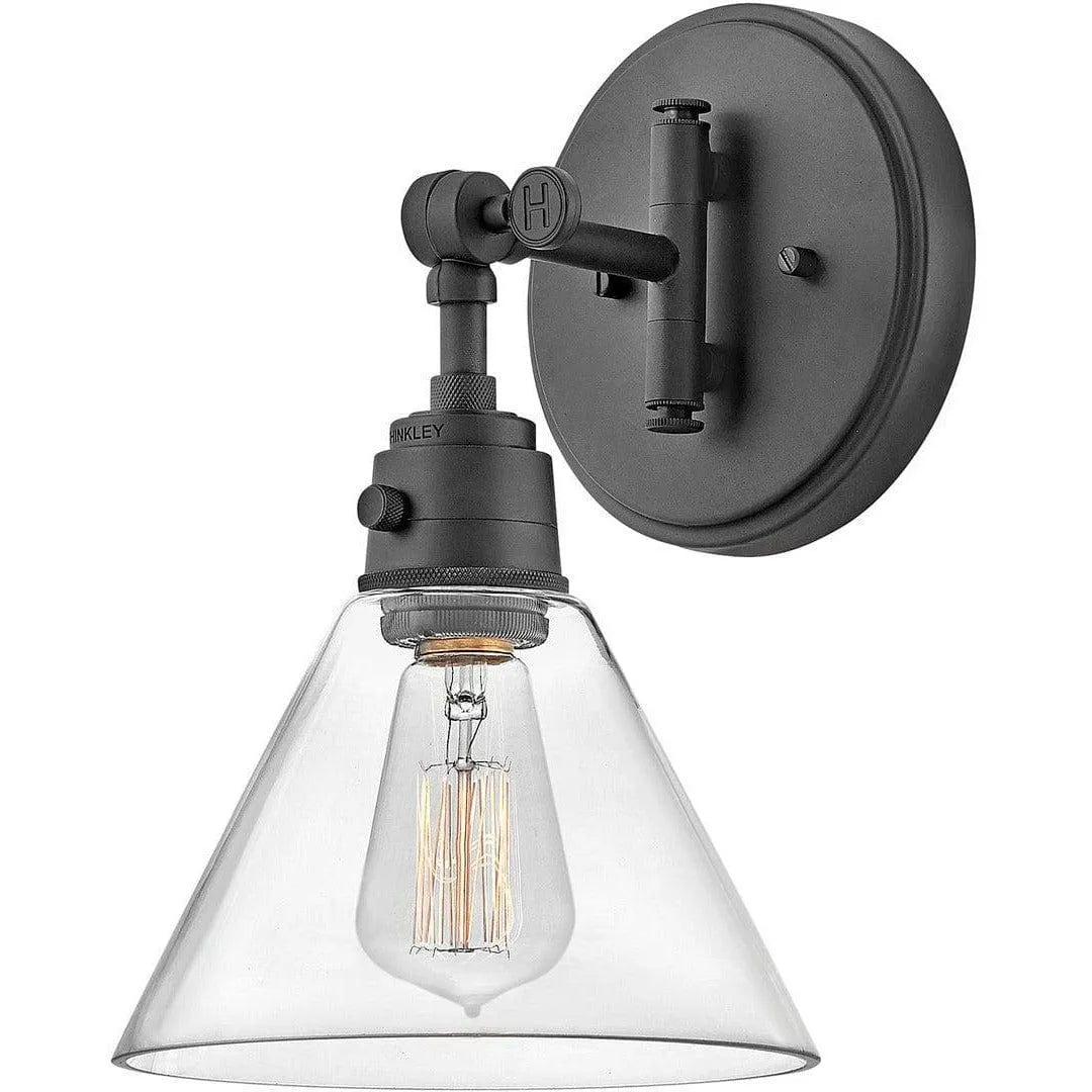 Hinkley Lighting - Arti Wall Sconce - 3691BK-CL | Montreal Lighting & Hardware