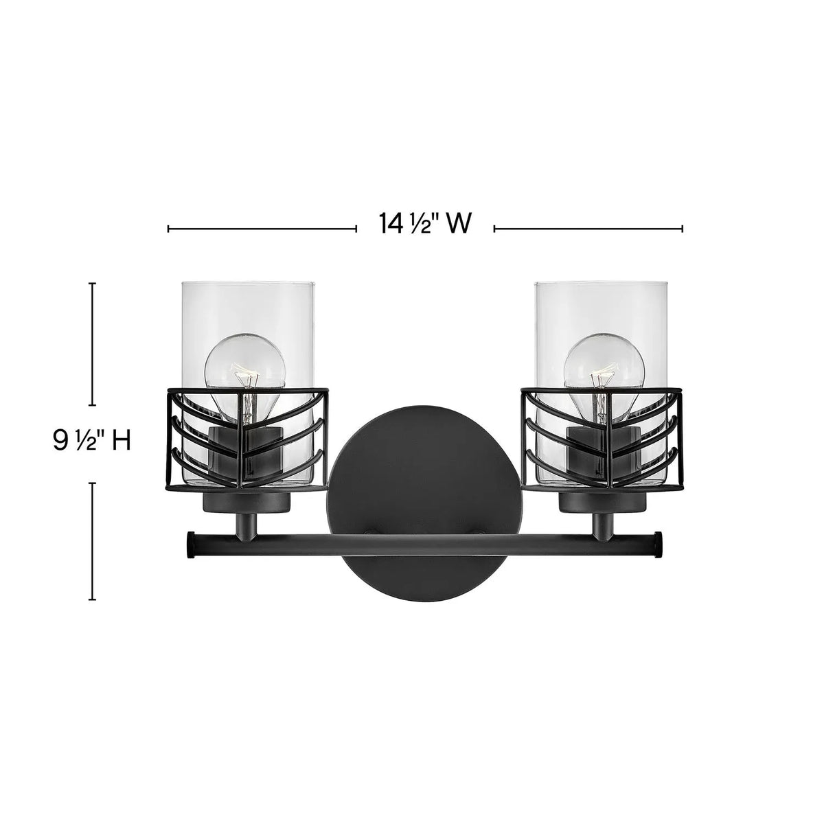 Hinkley Lighting - Della Vanity - 50260BK | Montreal Lighting & Hardware