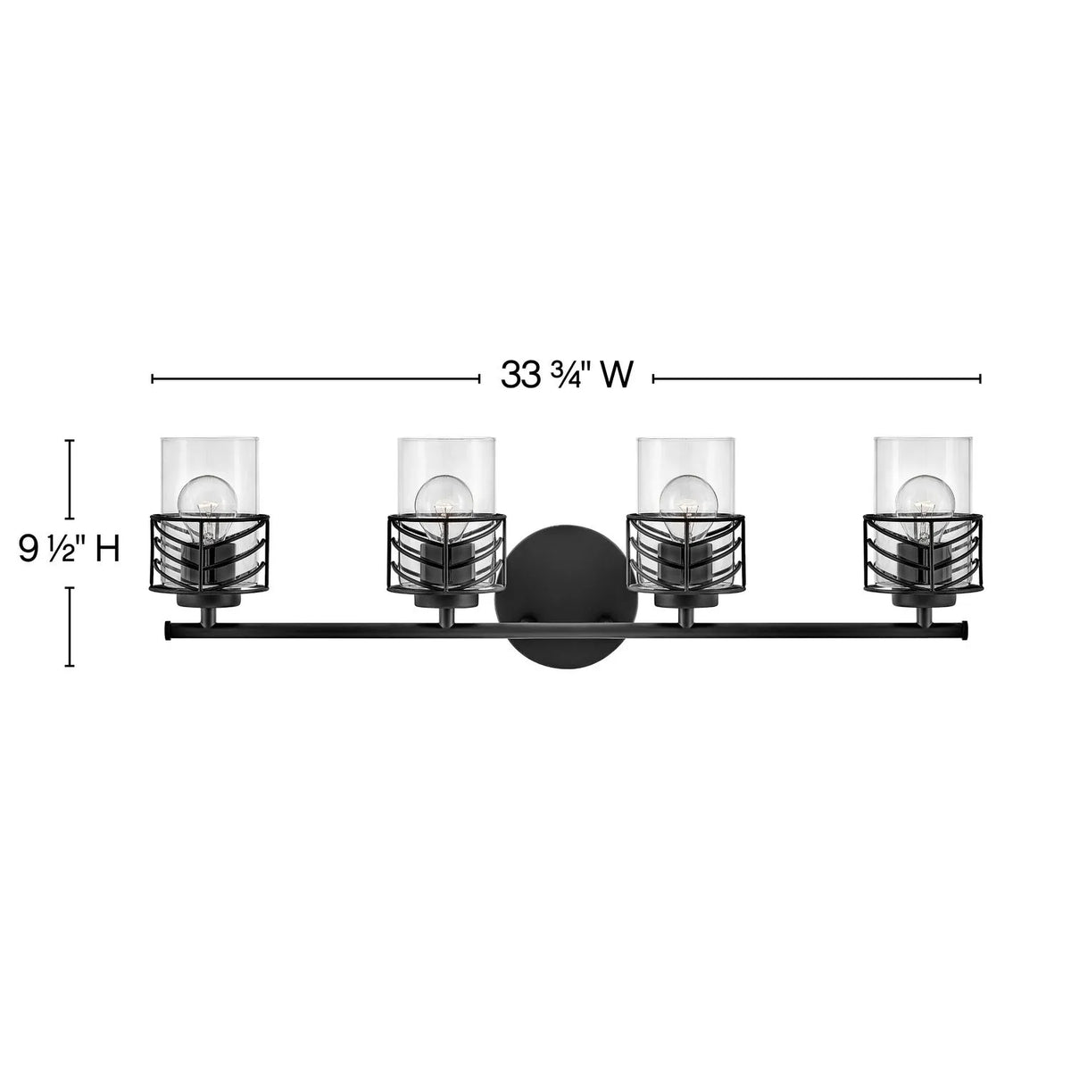 Hinkley Lighting - Della Vanity - 50260BK | Montreal Lighting & Hardware