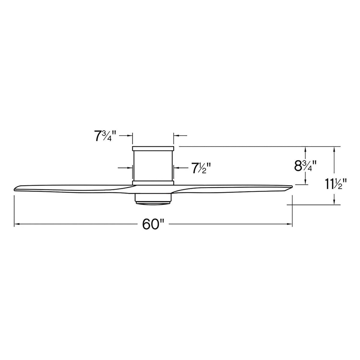 Hinkley Lighting - Hover Flush Ceiling Fan - 900852FBN-LWD | Montreal Lighting & Hardware