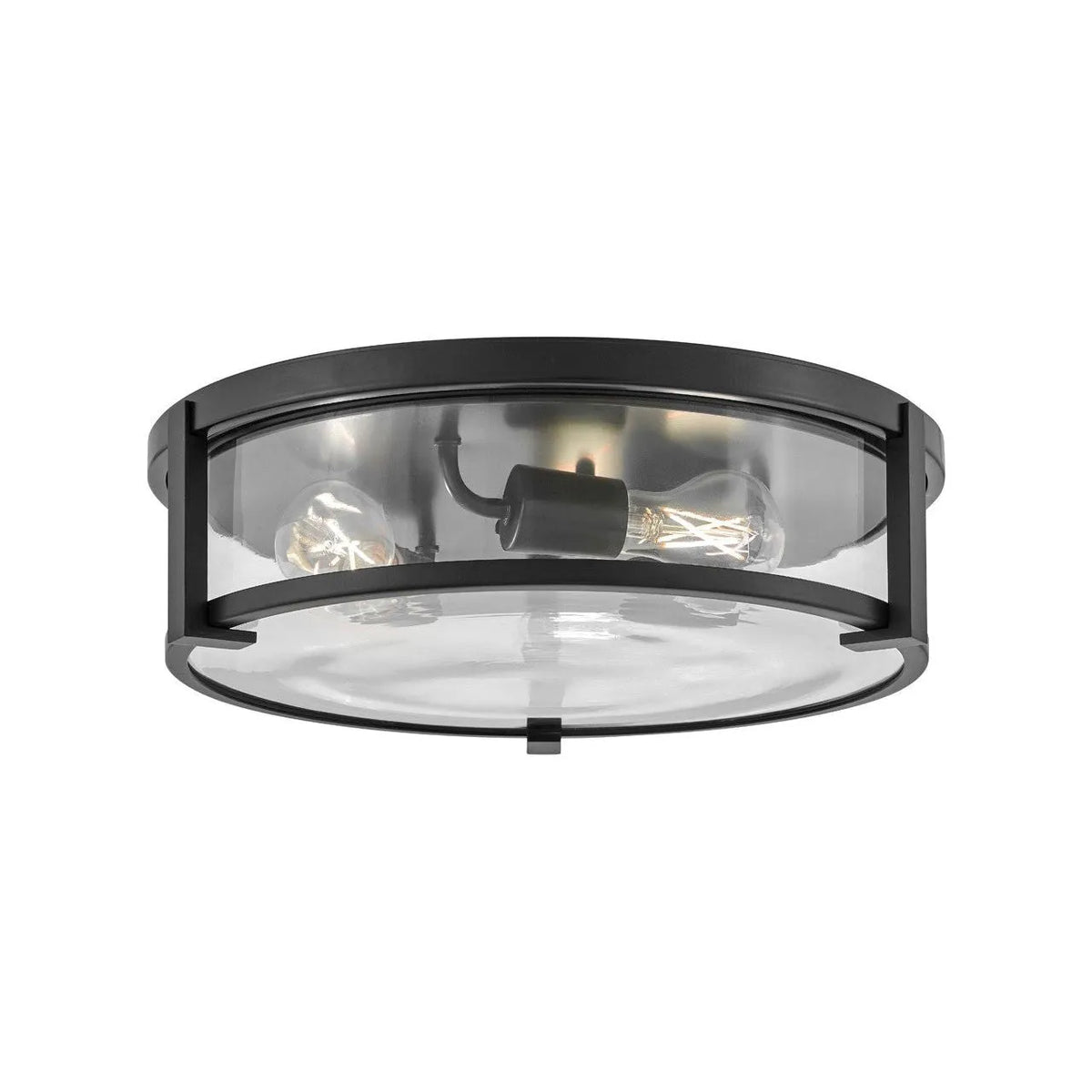 Hinkley Lighting - Lowell LED Flush Mount - 3243BK-CL | Montreal Lighting & Hardware